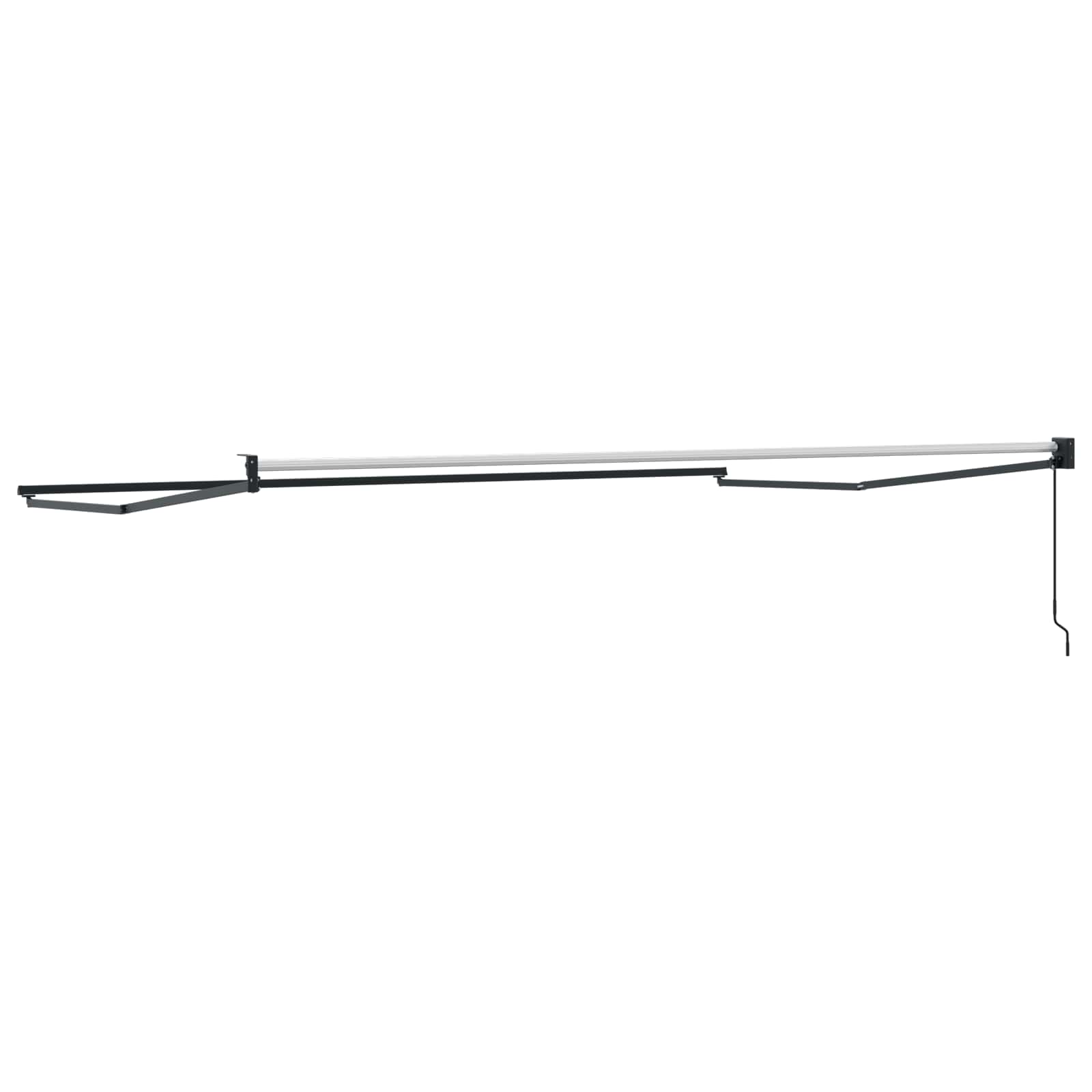 Ausziehbarer Sonnenschirmrahmen Weiß 300 x 250 cm Aluminium