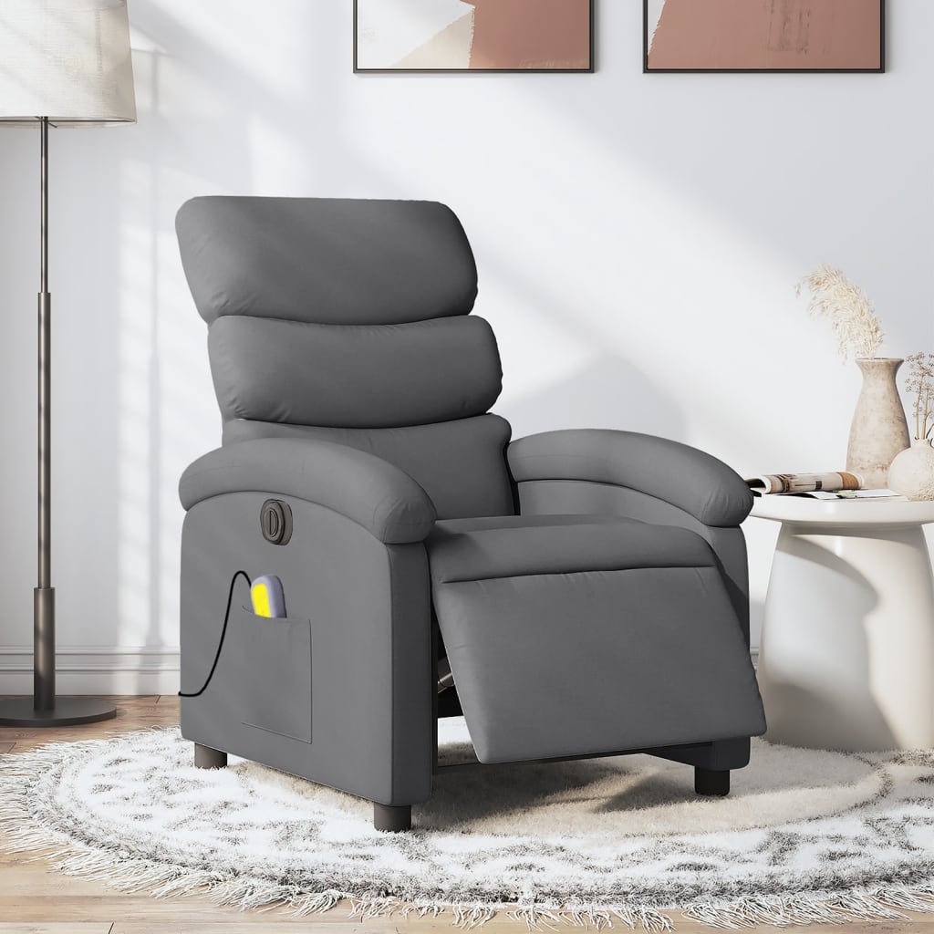Relaxsessel Elektrisch Hellgrau Stoff