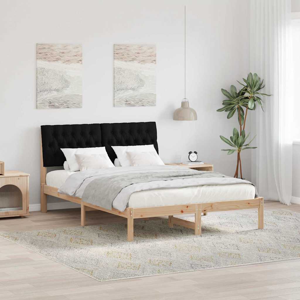 Bettgestell mit gepolstertem Kopfteil Braun 200 x 200 cm