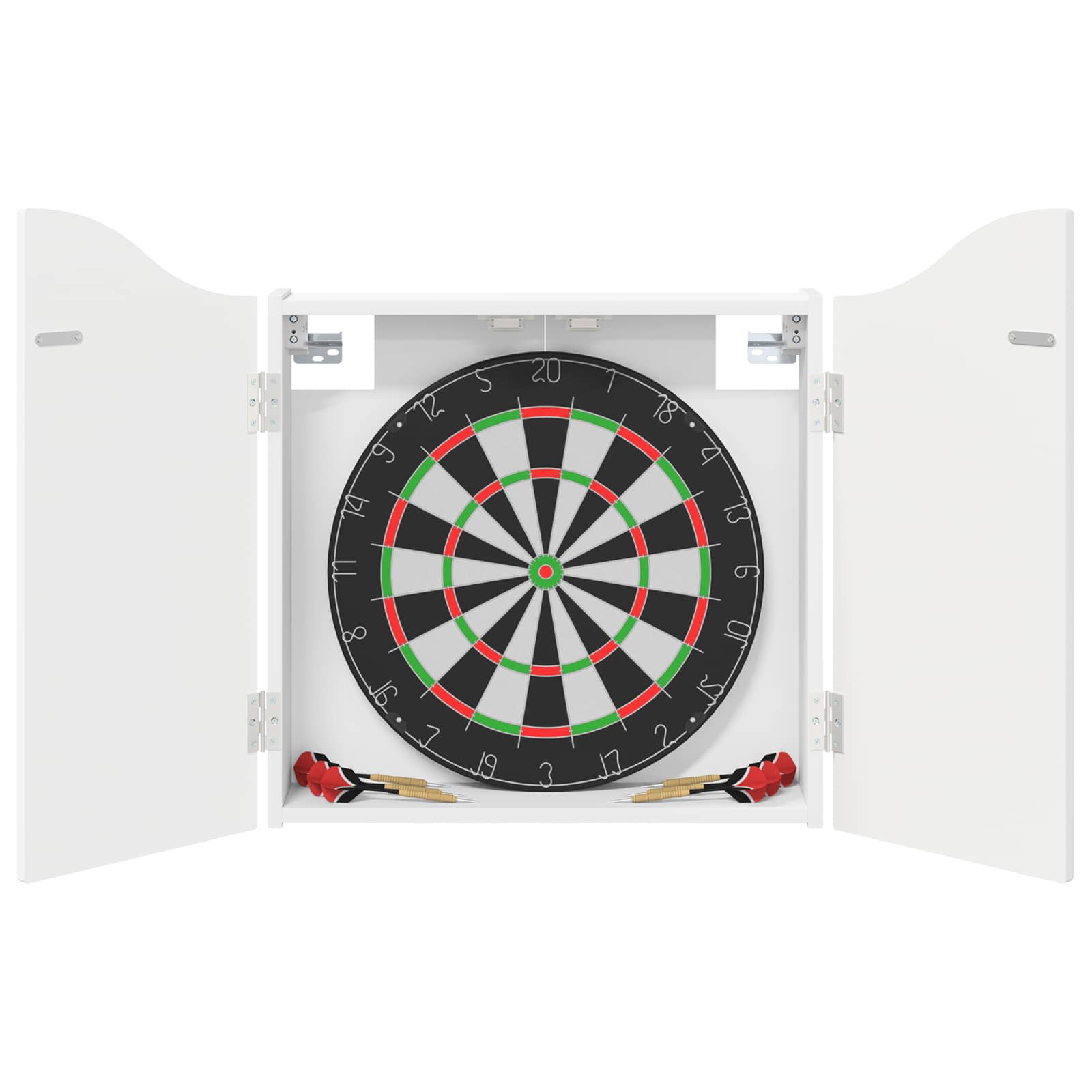 Dartboard Schrank Weiß 56 x 12 x 63 cm Holzwerkstoff