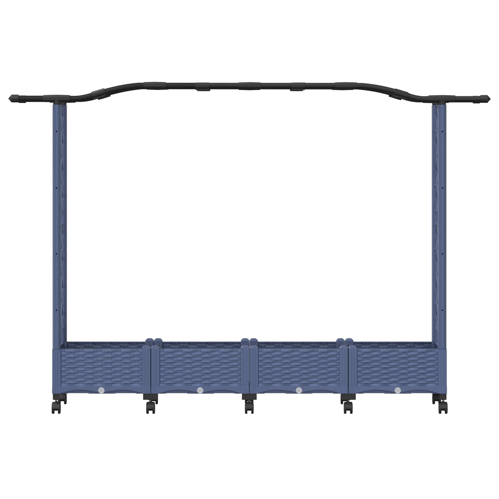 Hochbeet mit Rankgitter und Dach Braun 124 x 40 x 123 cm PP