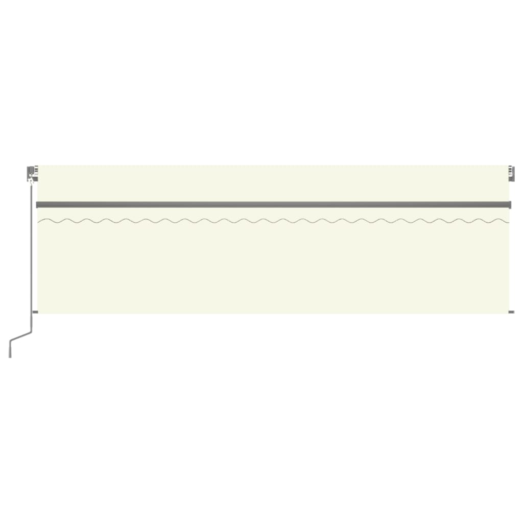 Markise Manuell Einziehbar mit Rollo 3x2,5 m Creme