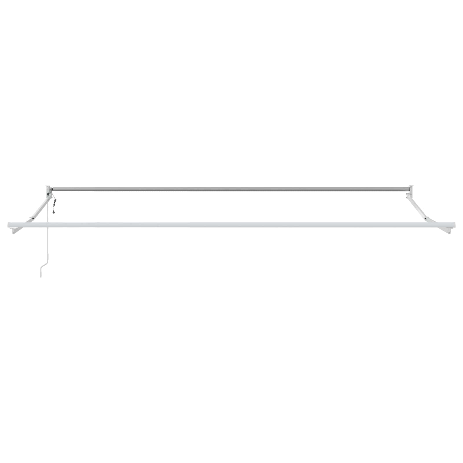 Ausziehbarer Sonnenschirmrahmen Weiß 300 x 250 cm Aluminium