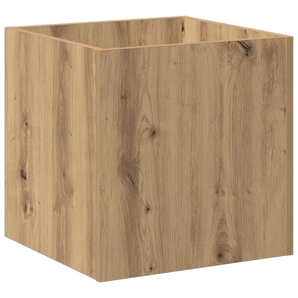 Pflanzgefäß Weiß 40x40x40 cm Holzwerkstoff