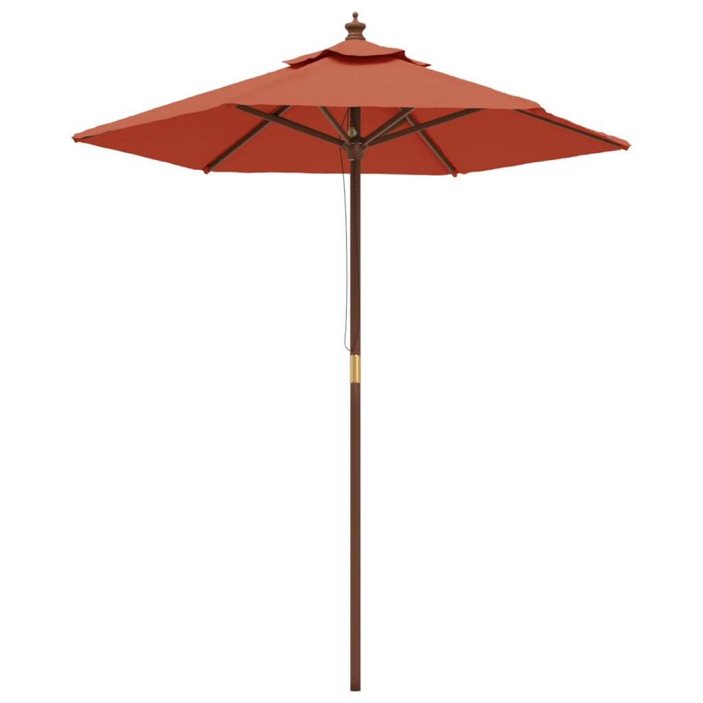 Sonnenschirm mit Holzmast Sandfarben 196x231 cm