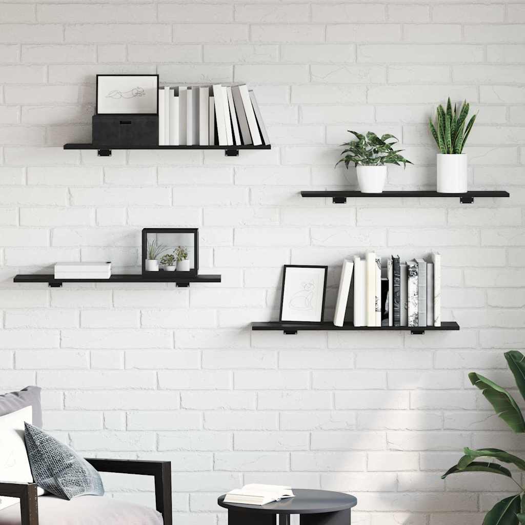 Bücherregal-Bretter 4 Stk. Weiß 40x10x1,5 cm Holzwerkstoff