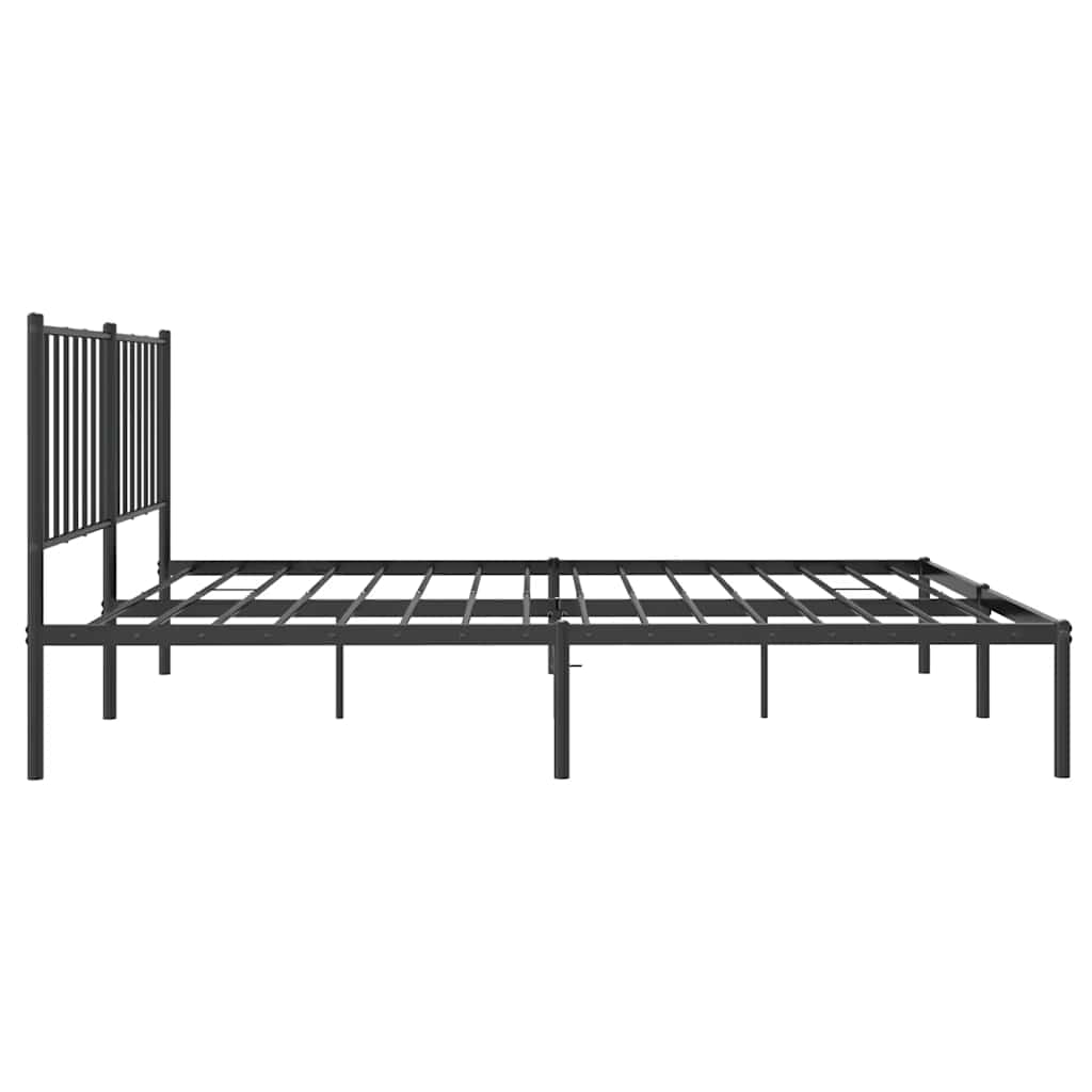 Bettgestell Metall Schwarz 75x190 cm