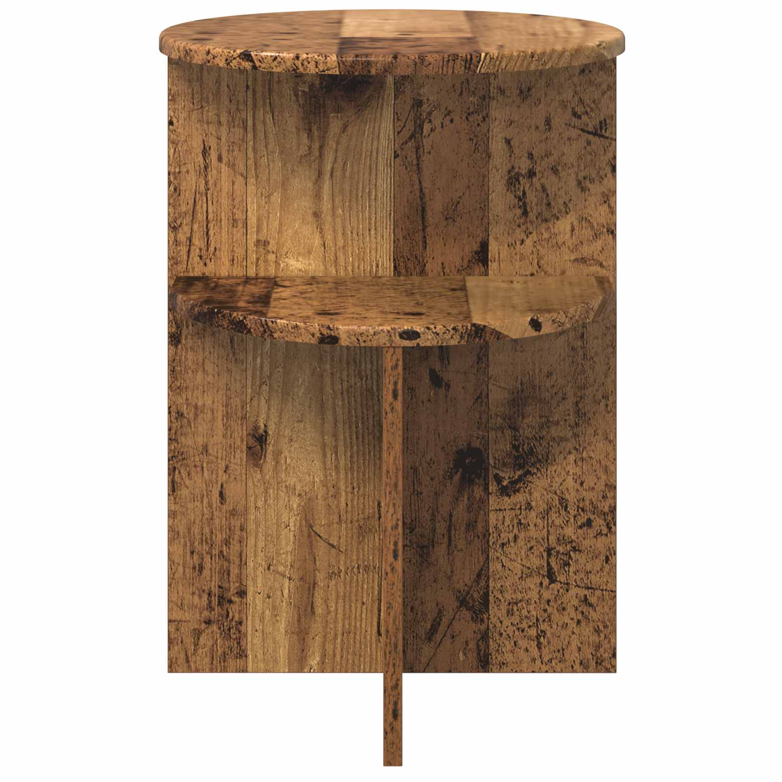 Beistelltisch mit Speicher Weiß Ø 39,5 x 55 cm Holzwerkstoff