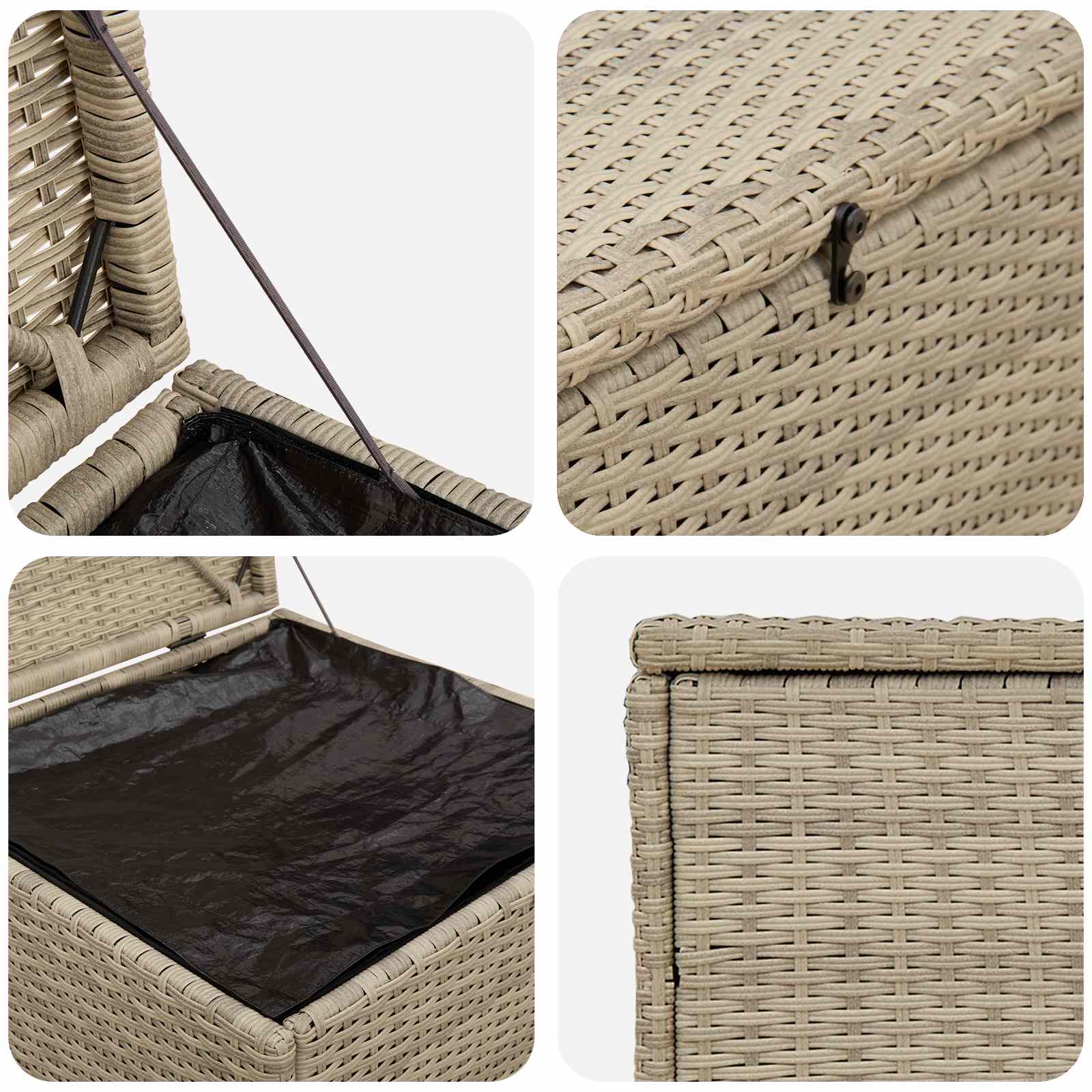 Kissenbox 55 x 55 x 69 cm Stahl