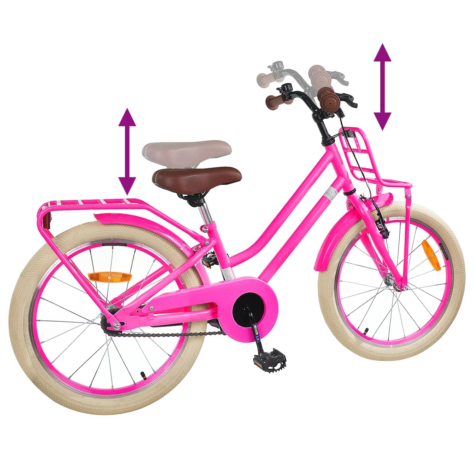 Kinderfahrrad 12 Zoll für 2-4 Jahre alt Hellrosa