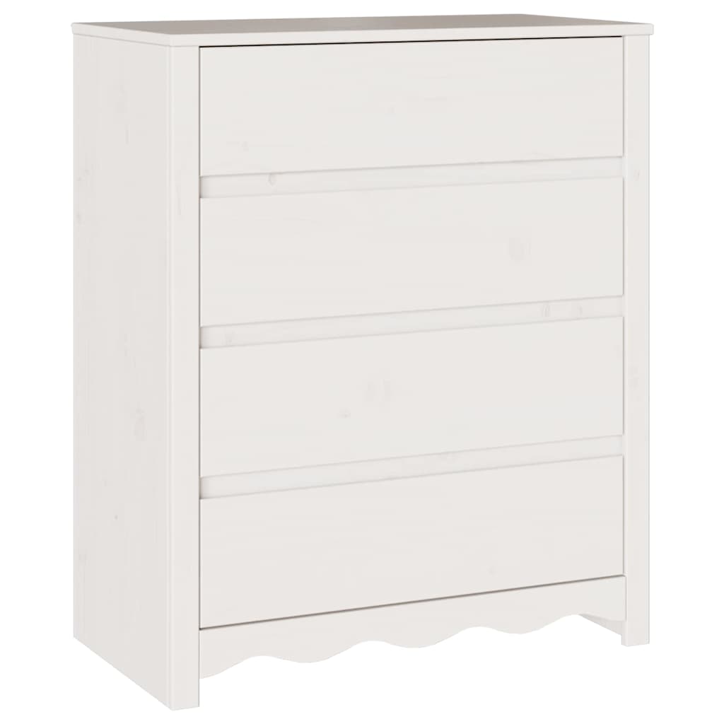 Kommode Drammen Eiche 76,5 x 40 x 91 cm Massivholz Kiefer