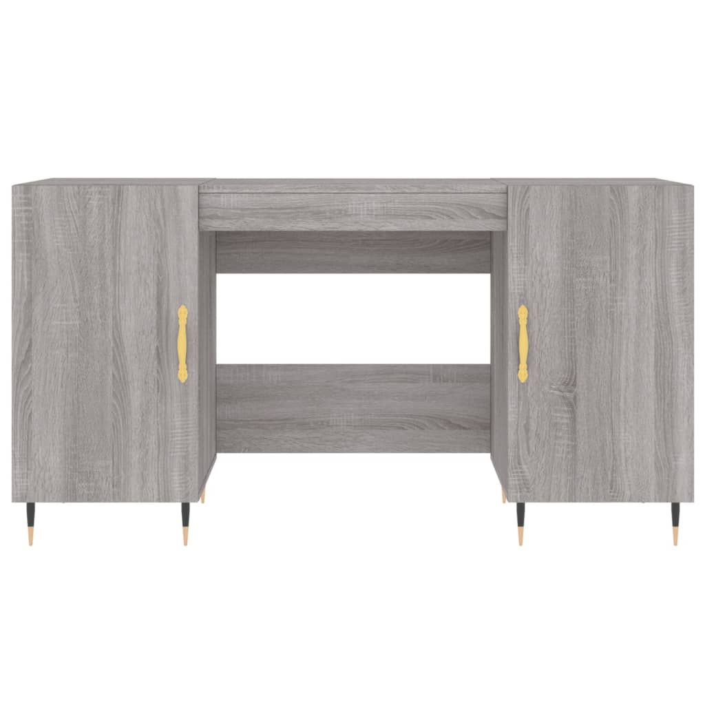 Schreibtisch Betongrau 140x50x75 cm Holzwerkstoff