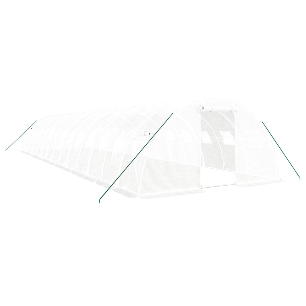 Gewächshaus mit Stahlrahmen Grün 8 m² 4x2x2 m