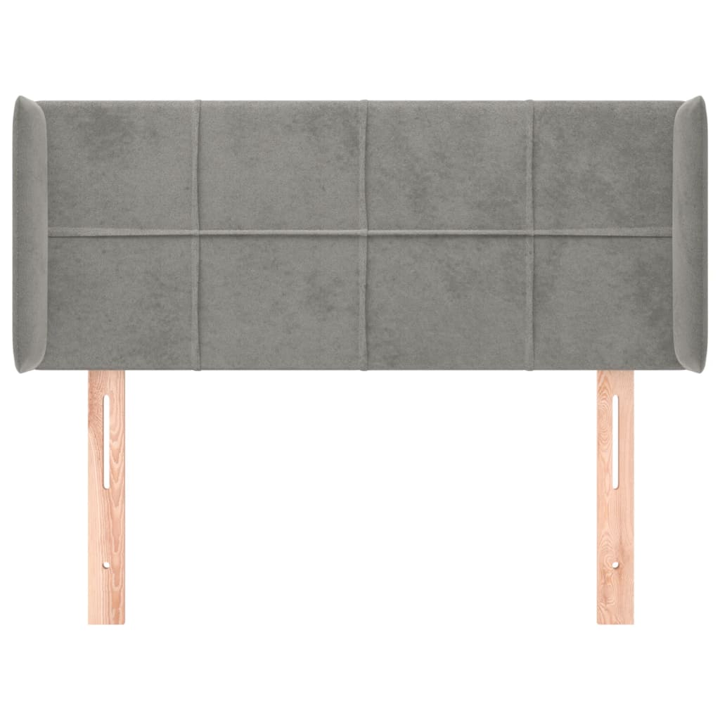 Kopfteil mit Ohren Dunkelblau 93x16x78/88 cm Samt