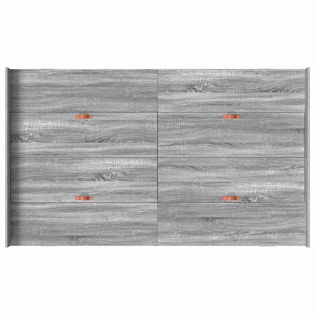 Aufbewahrungsbettgestell Weiß 200 x 200 cm Holzwerkstoff