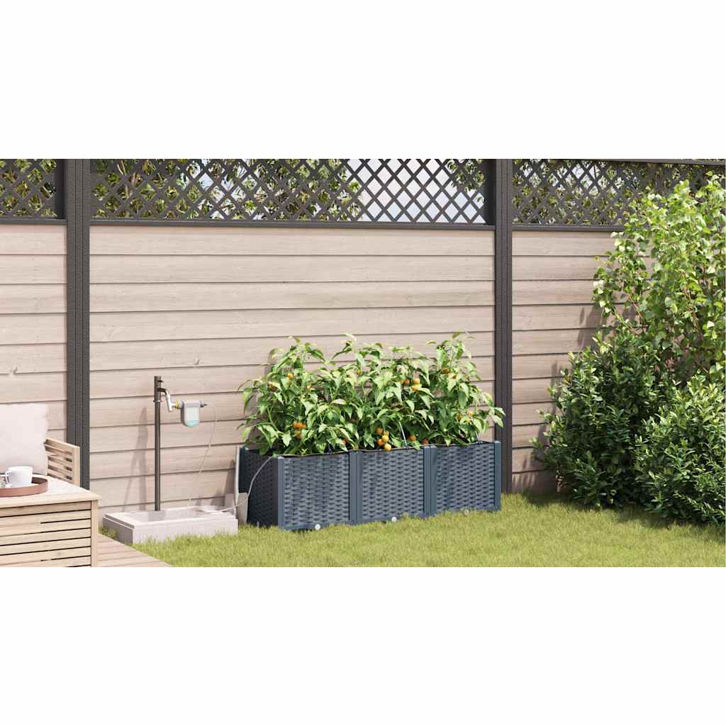 Garten-Pflanzgefäß 4 Stk. Braun 160 x 40 x 22 cm PP