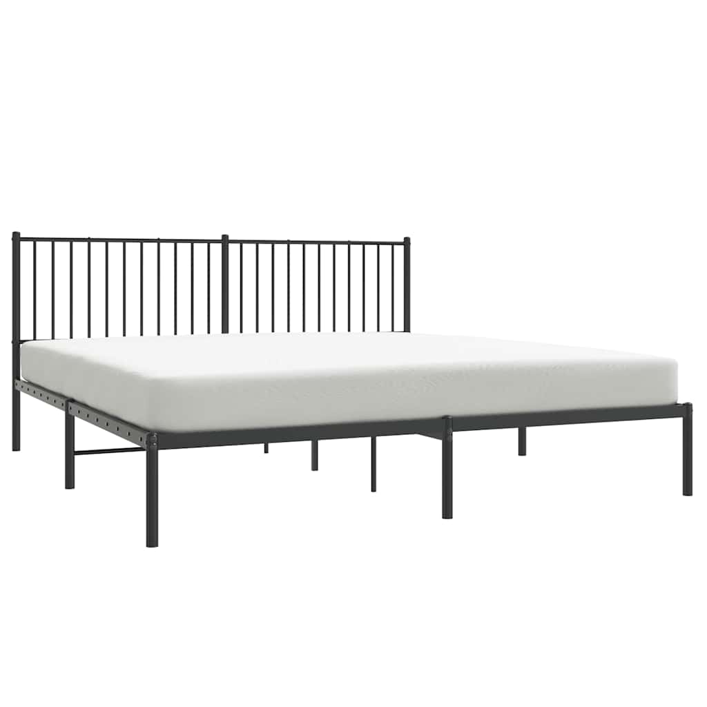 Bettgestell Metall Schwarz 75x190 cm
