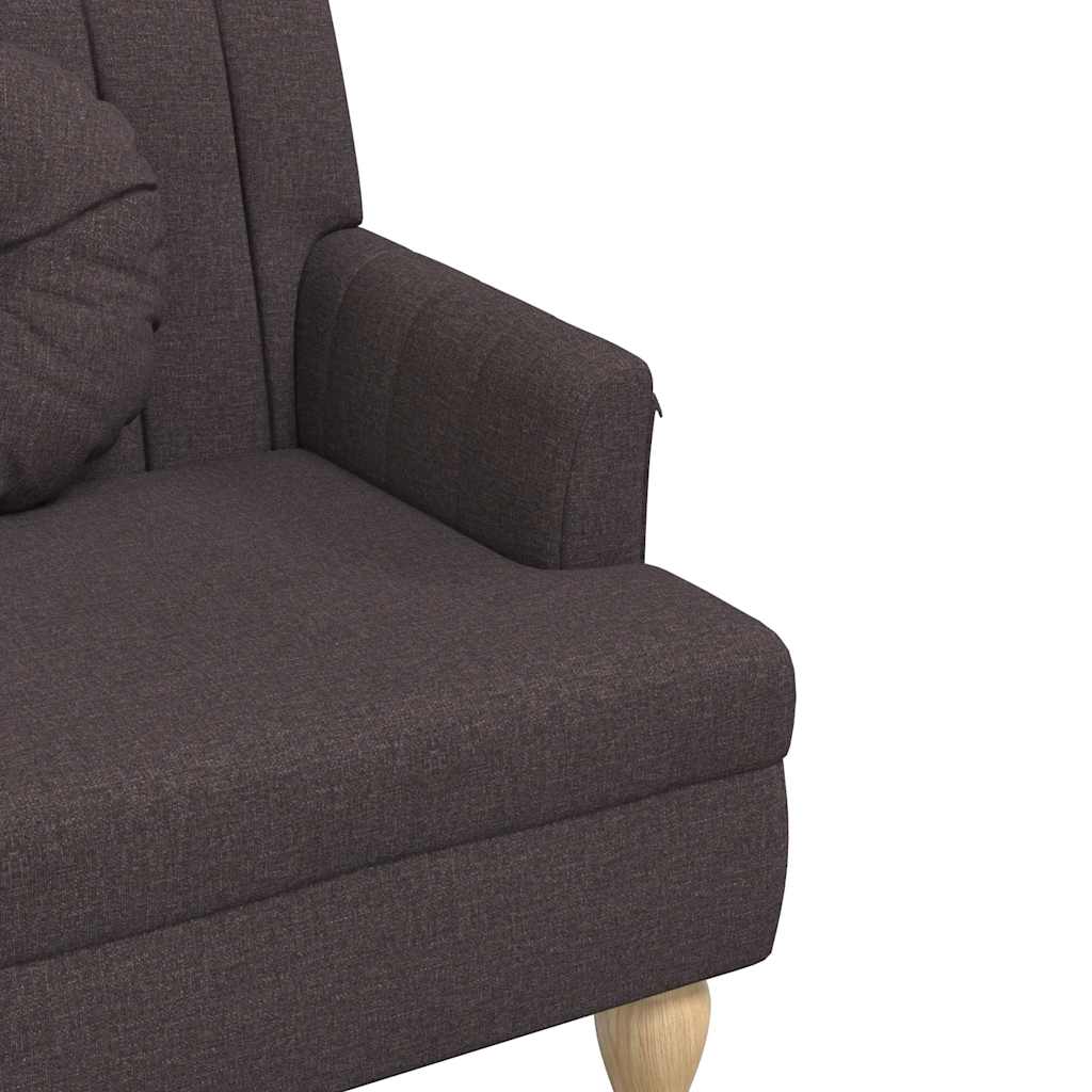 Sitzbank mit Kissen Dunkelgrau 113x64,5x75,5 cm Stoff