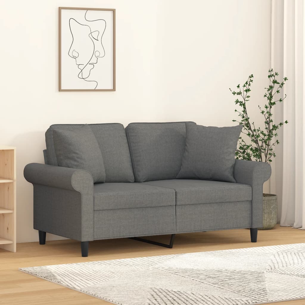 Zierkissen 2 Stk. Hellgrau 40x40 cm Stoff
