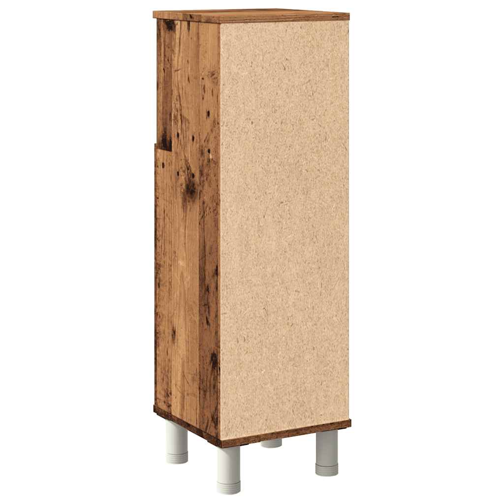 Badezimmerschrank Weiß 30x30x95 cm Holzwerkstoff