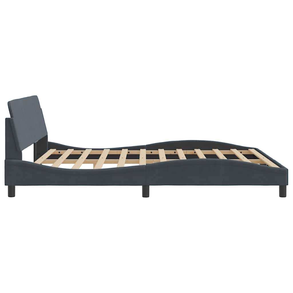 Bettgestell Dover Dunkelgrau 90x190 cm Samt