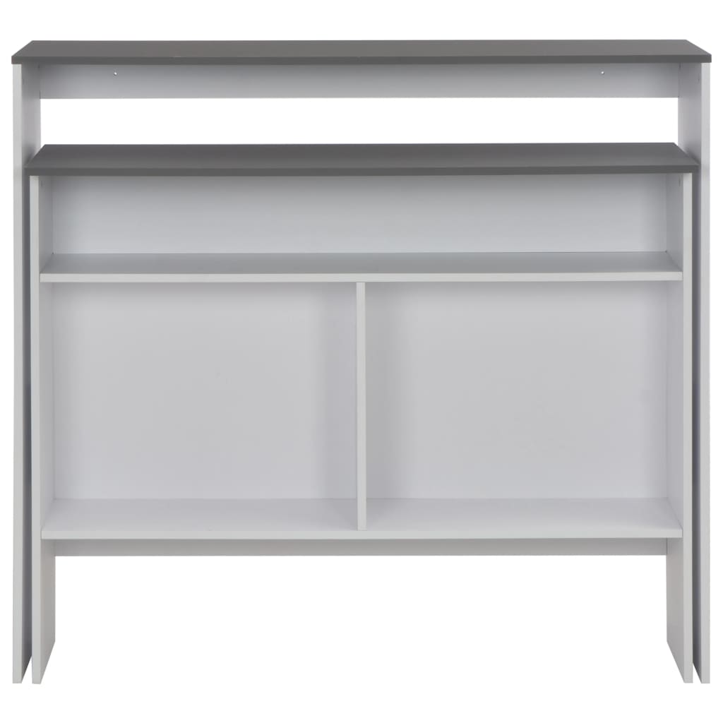 Bartisch mit 2 Tischplatten Weiß 130x40x120 cm