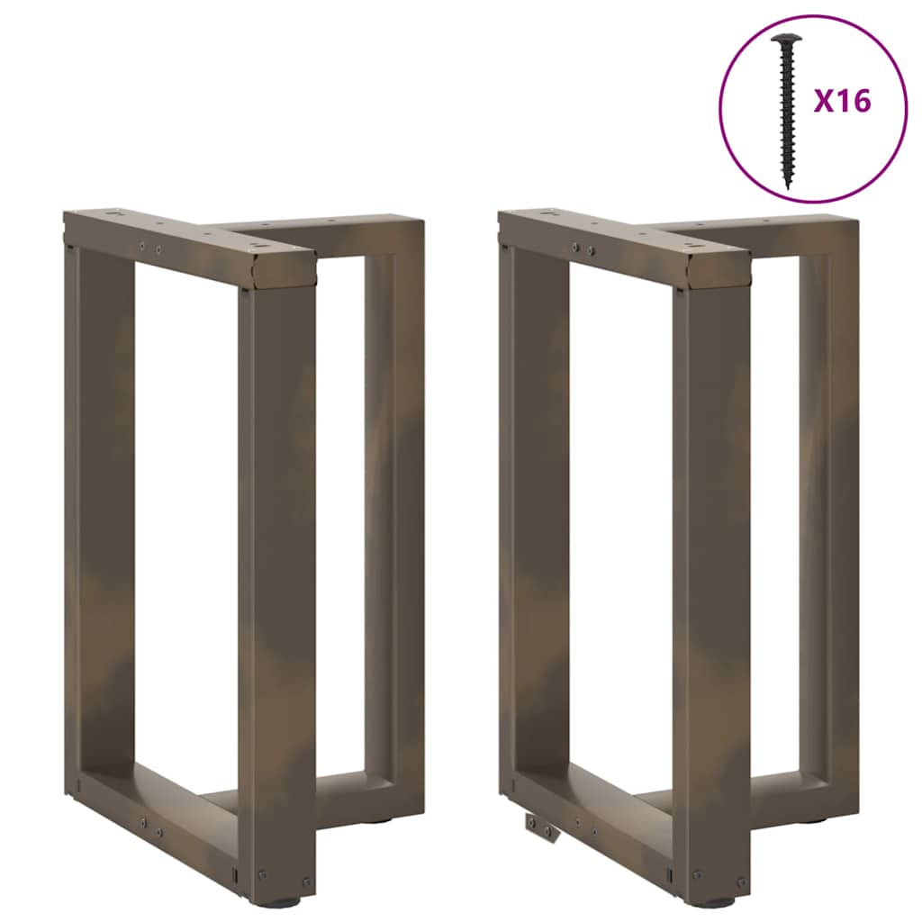Couchtischbeine T-Form 2 Stk. Schwarz 30x25x(30-31) cm Stahl