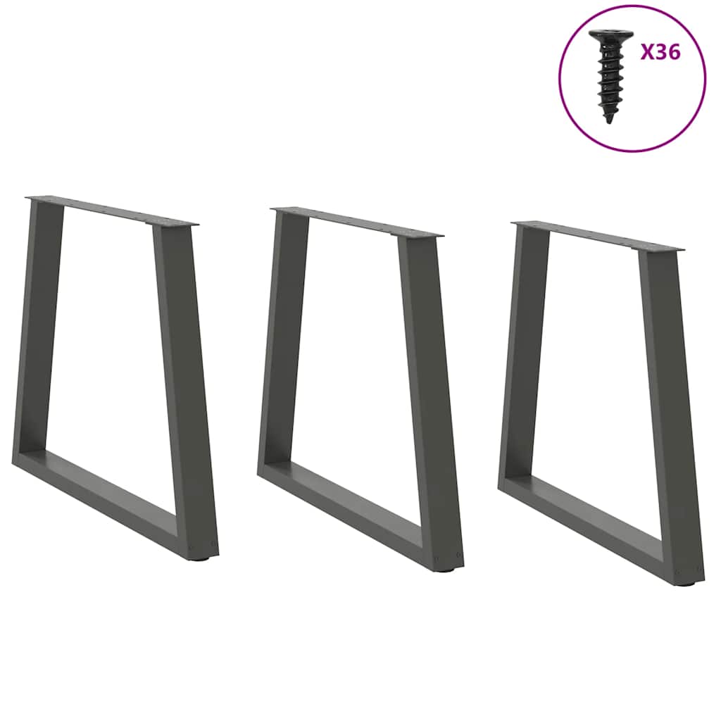 Couchtischbeine V-Form 2 Stück Schwarz 30x(30-31,3) cm Stahl