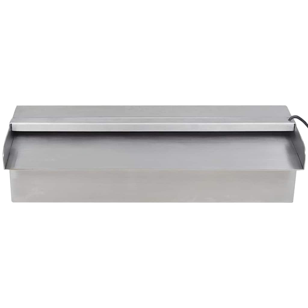 Pool-Wasserfall mit LEDs Edelstahl 110 cm
