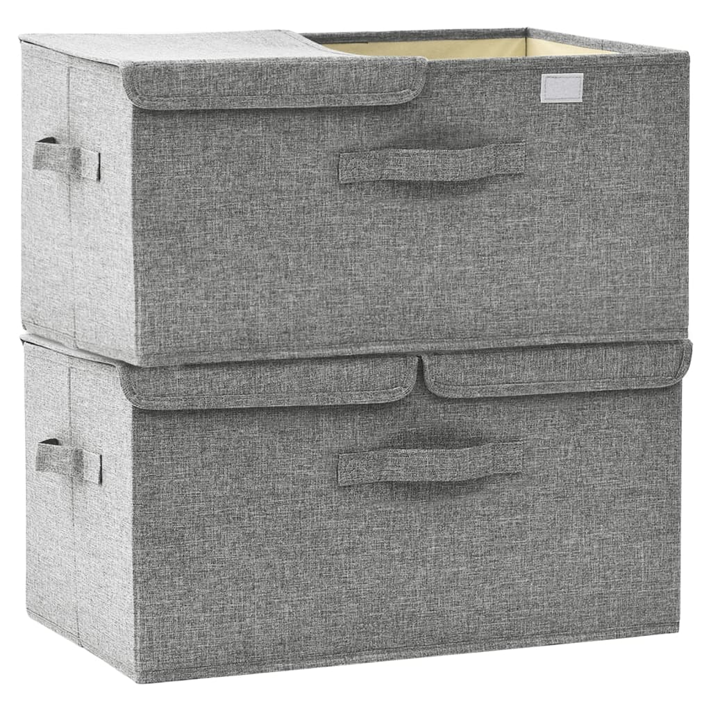 Aufbewahrungsbox Stoff 50x30x25 cm Anthrazit