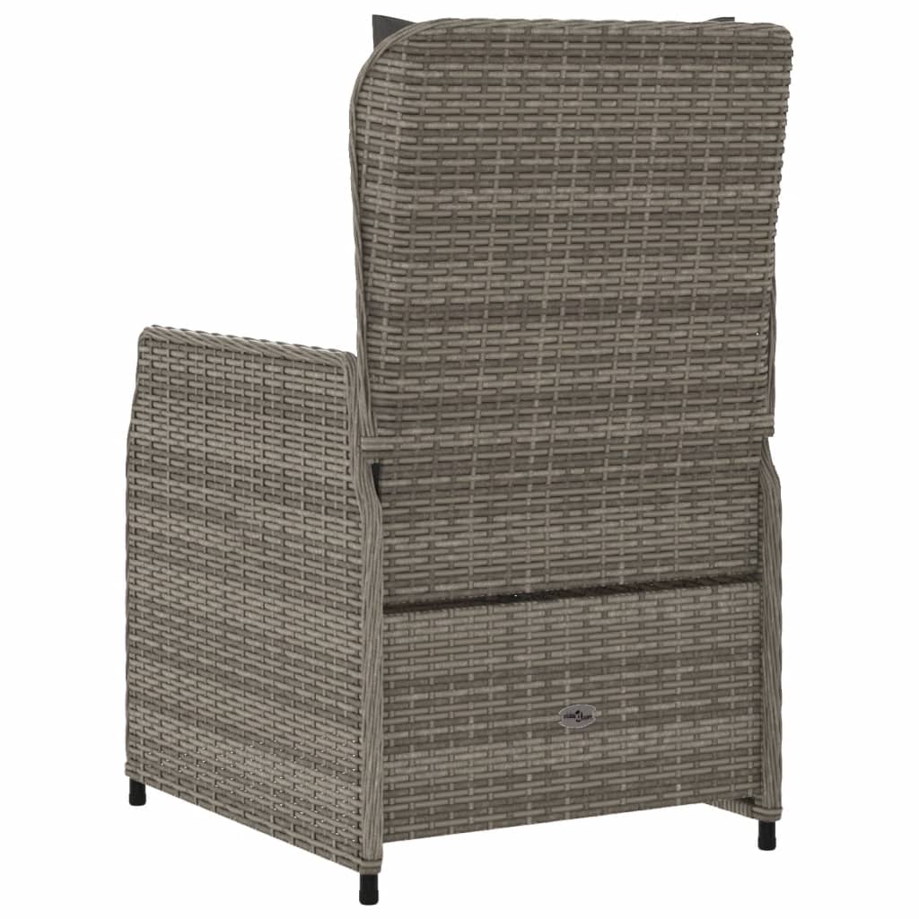 Gartensessel 2 Stk. Verstellbar Schwarz Poly Rattan