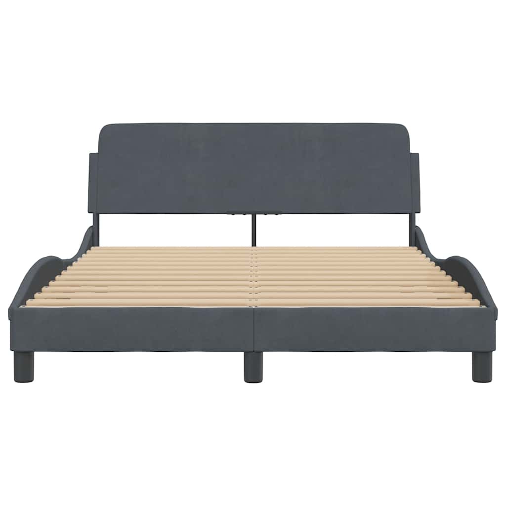 Bettgestell "Dover" Hellgrau 80x200 cm Samt