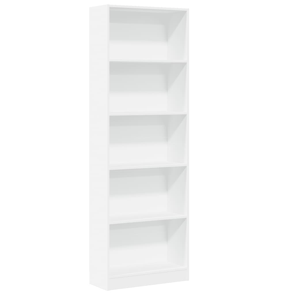 Bücherregal Weiß 40x24x75 cm Holzwerkstoff