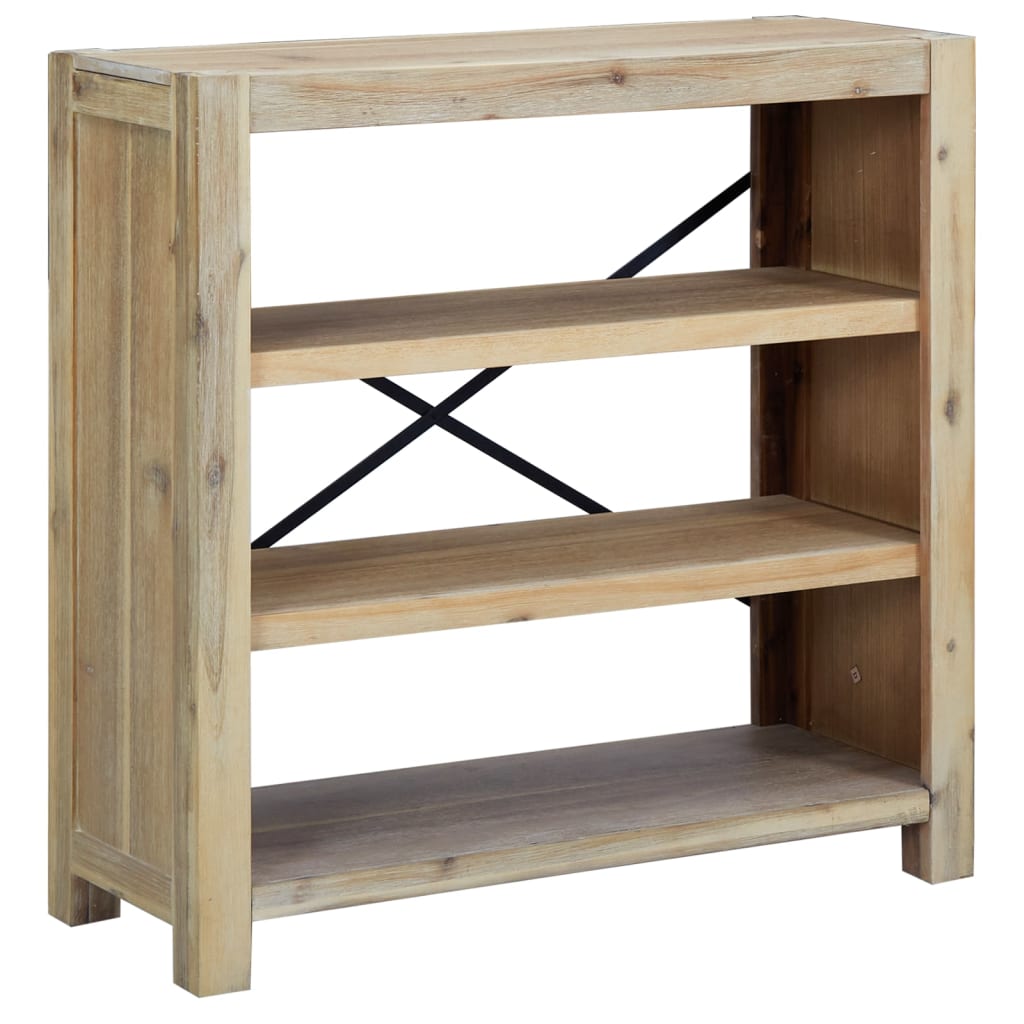 Bücherregal 7 Böden 80x30x200 cm Massivholz Akazie
