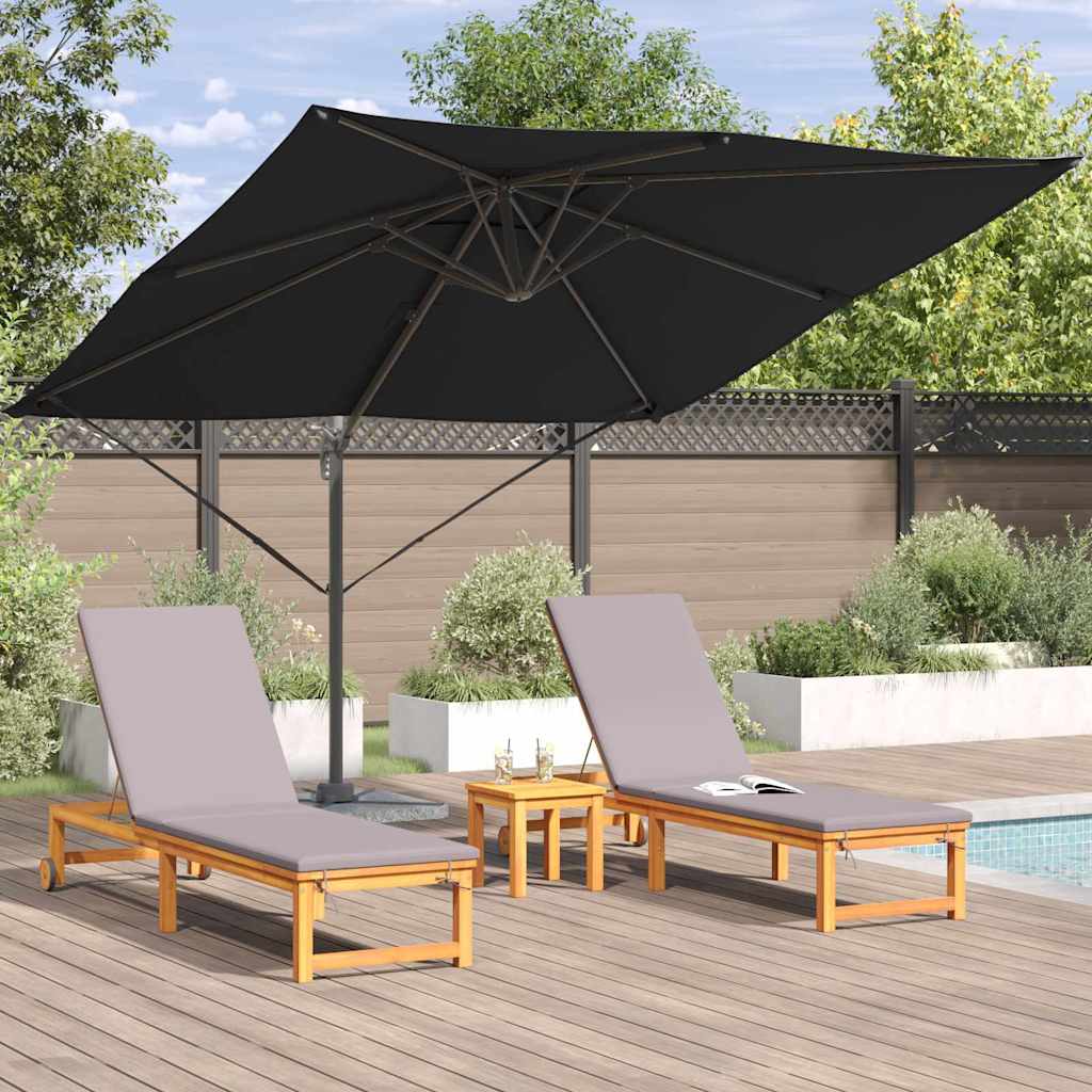 Roma Parasol Beige 286 x 284 x 265 cm Aluminium und Polyester
