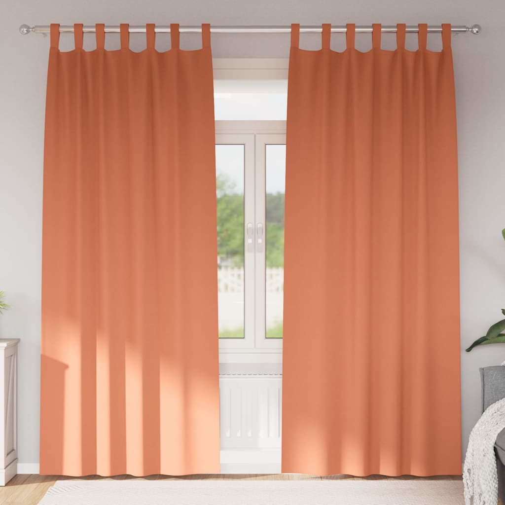 Verdunkelungs-Vorhänge mit Ringen 2 pcs Beige 140 x 140 cm