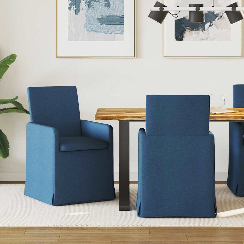 Esszimmerstühle 2 pcs Hellgrau 57 x 67 x 95 cm Stoff