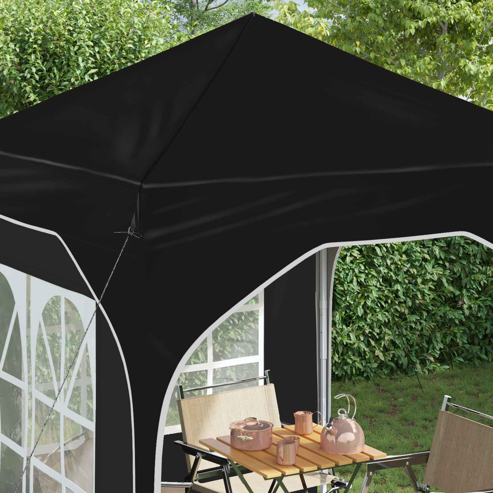 Pop-up Partyzelt 194 x 194 x 245 cm Creme