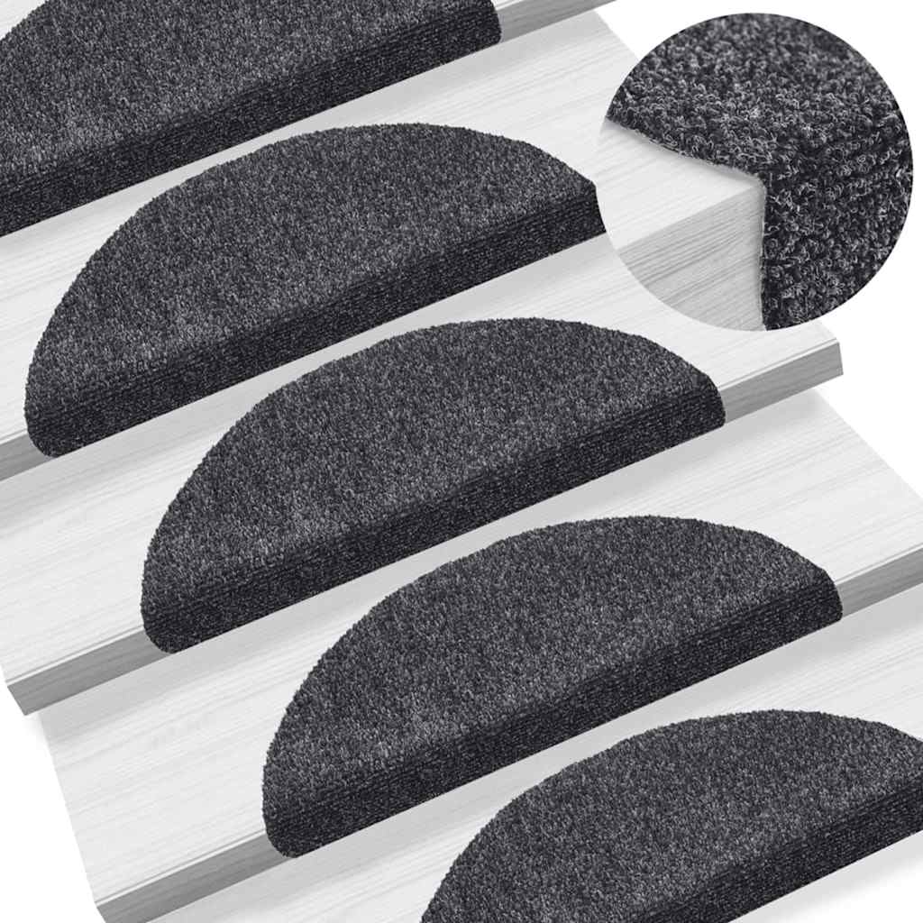 Stufenmatten Selbstklebend 15 Stk. 56x17x3 cm Hellbraun Halbrund