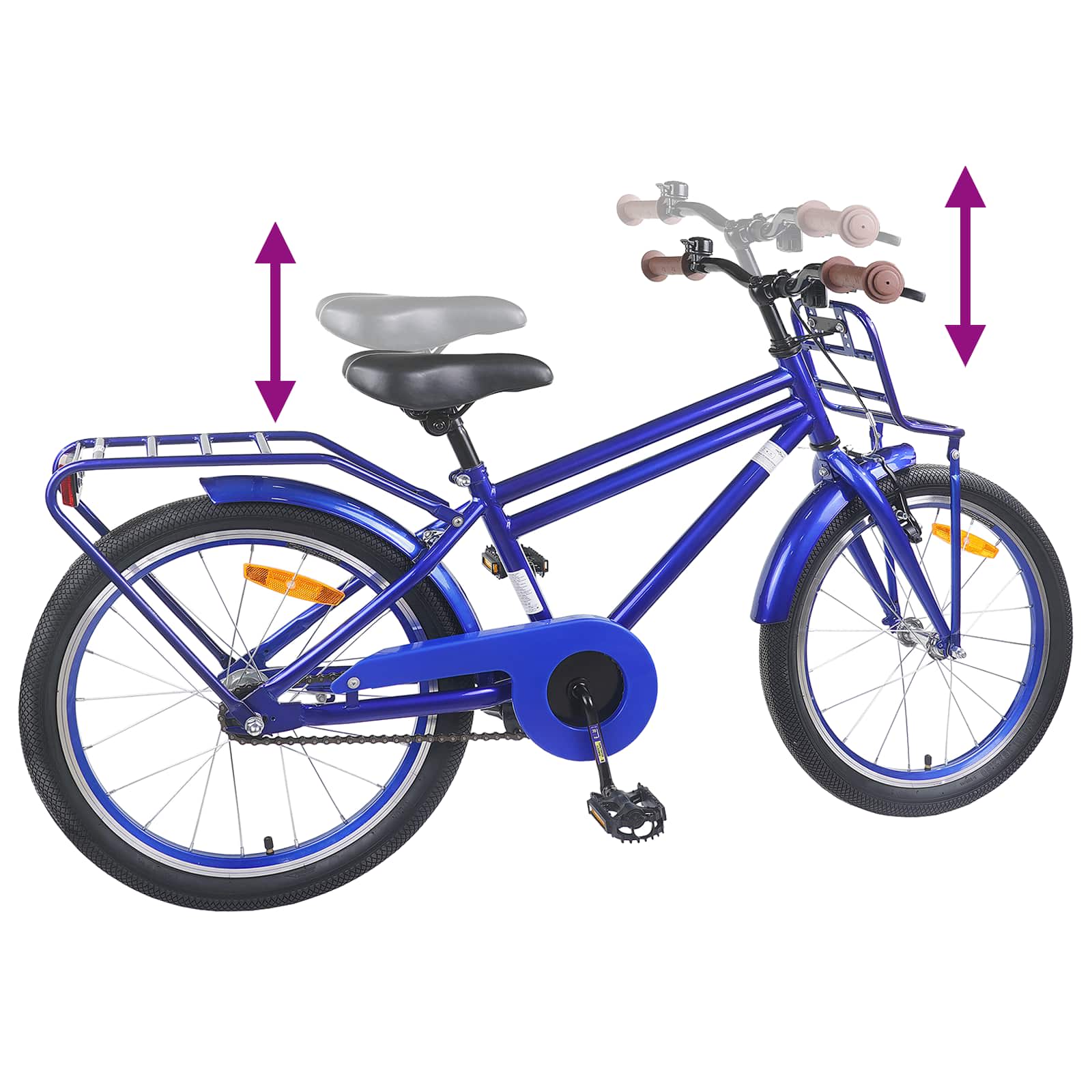 Kinderfahrrad 18 Zoll für 5-7 Jahre alt Schwarz