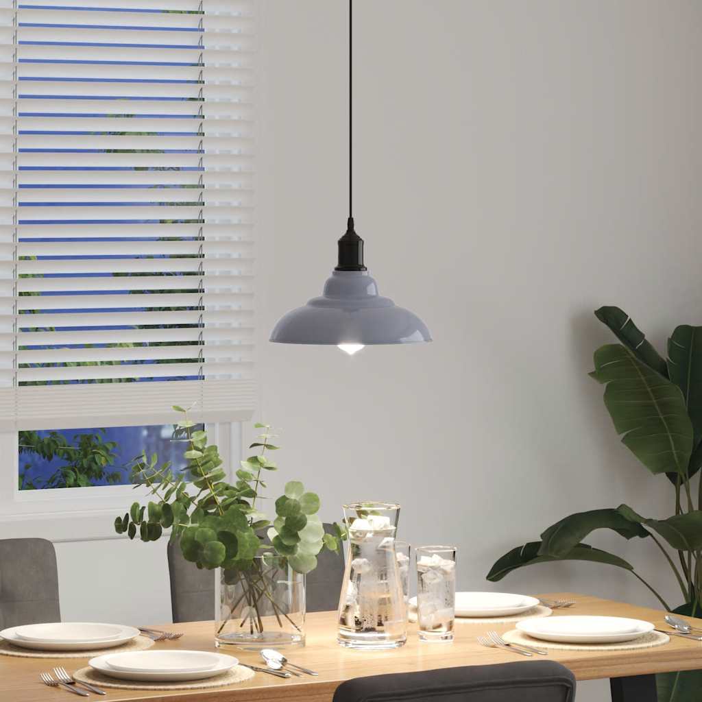 Pendelleuchte Höhenverstellbar E27 Schwarz Glänzend Ø 31 cm