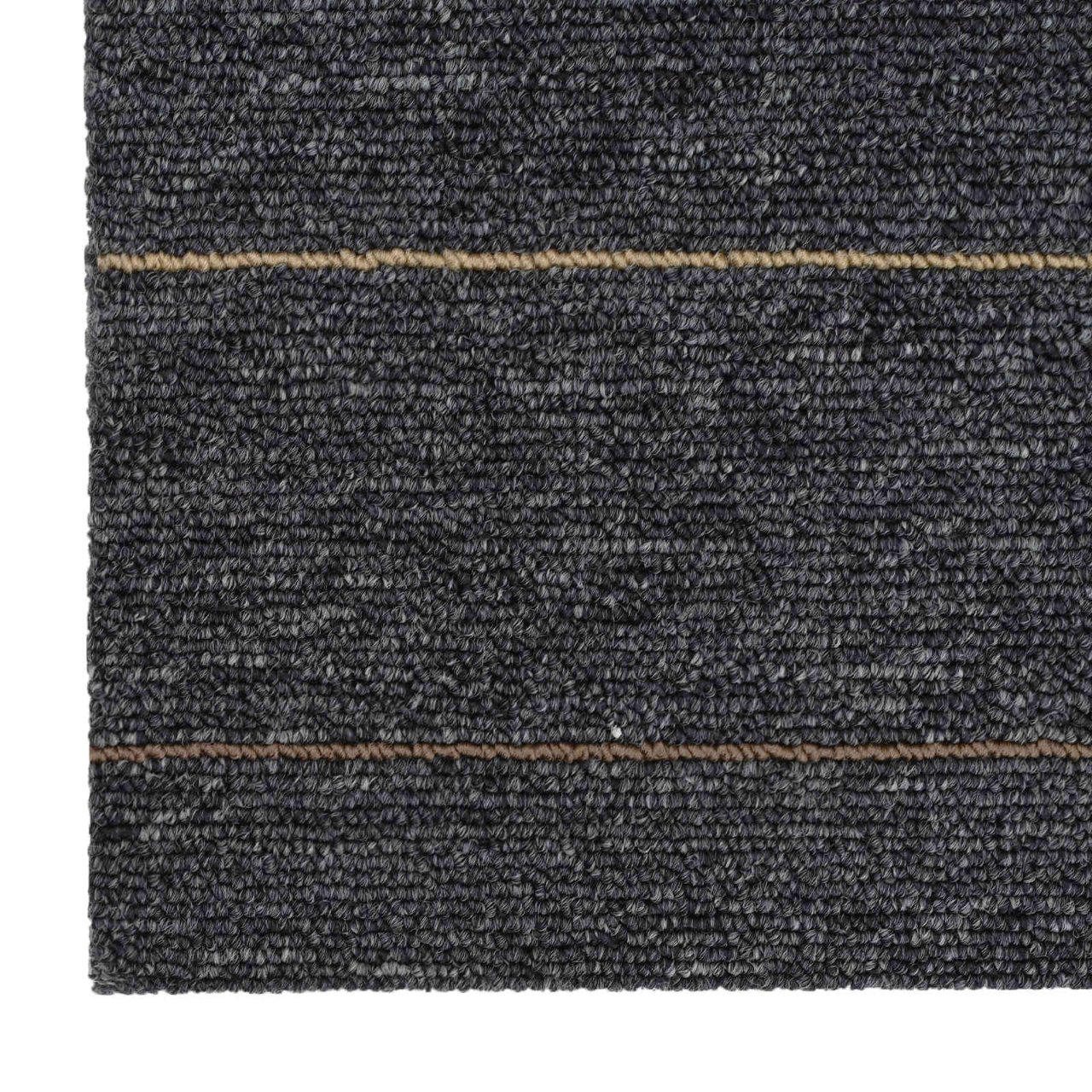 Teppichfliese Hellgrau mit Streifen 50 x 50 cm 4 pcs