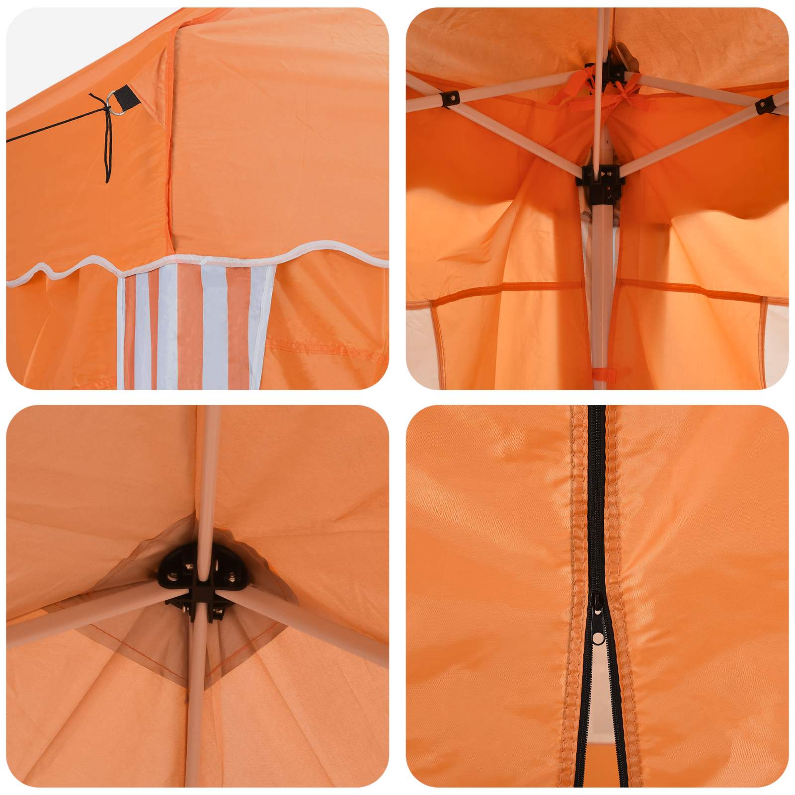 Pop-up Partyzelt 575 x 290 x 245 cm Creme