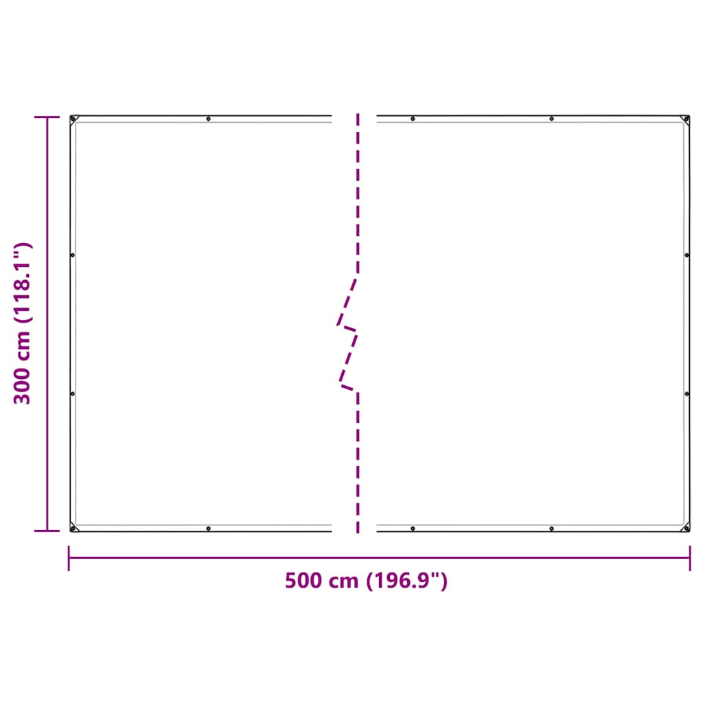 Pflanzenabdeckung mit Ösen 1x3 m PVC