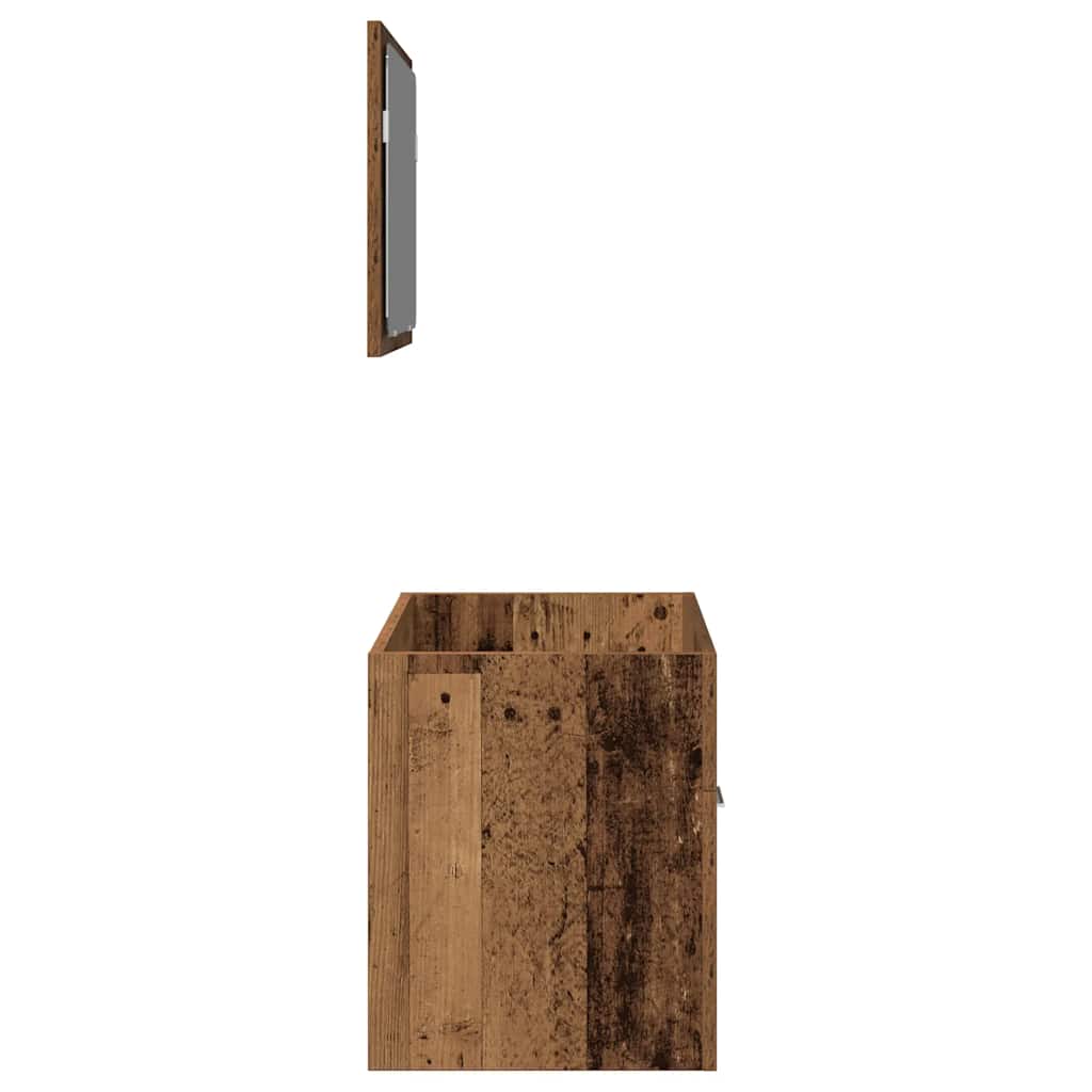 2-tlg. Badmöbel-Set Weiß Holzwerkstoff