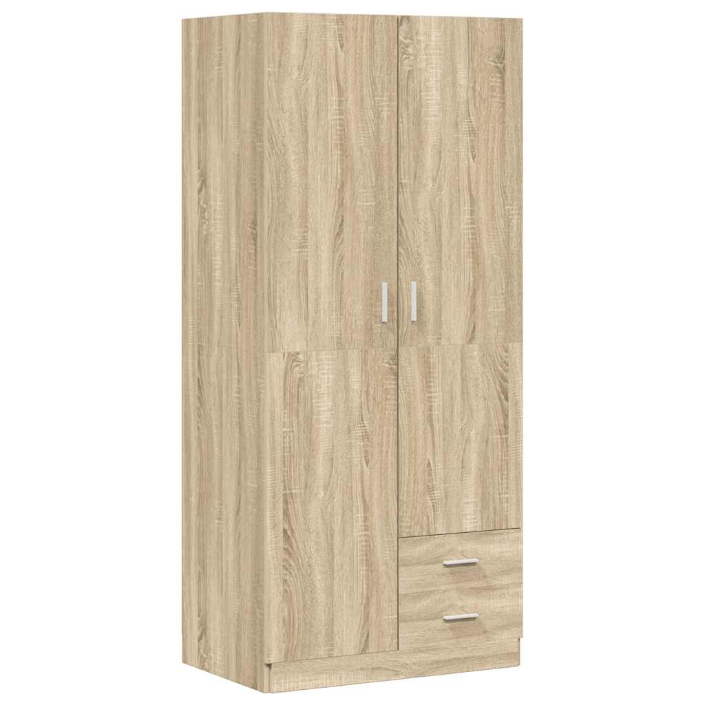 Kleiderschrank Weiß 80x52x180 cm Holzwerkstoff