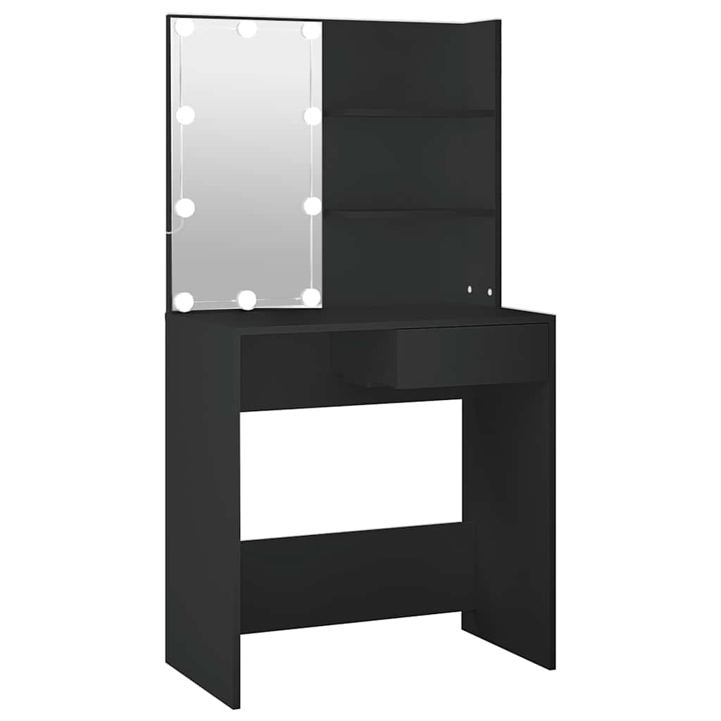 Schminktisch mit LED Weiß 74,5x40x141 cm
