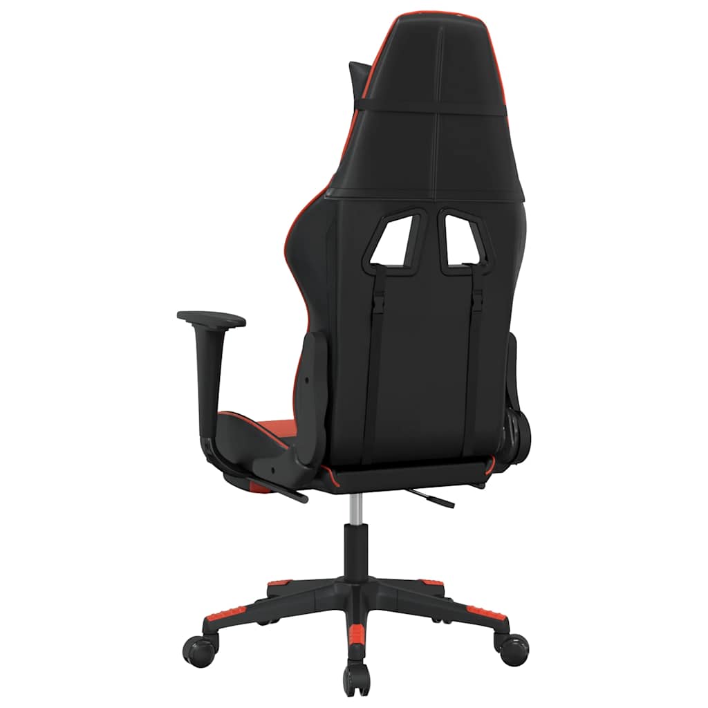 Gaming-Stuhl mit Massagefunktion Schwarz und Blau Kunstleder