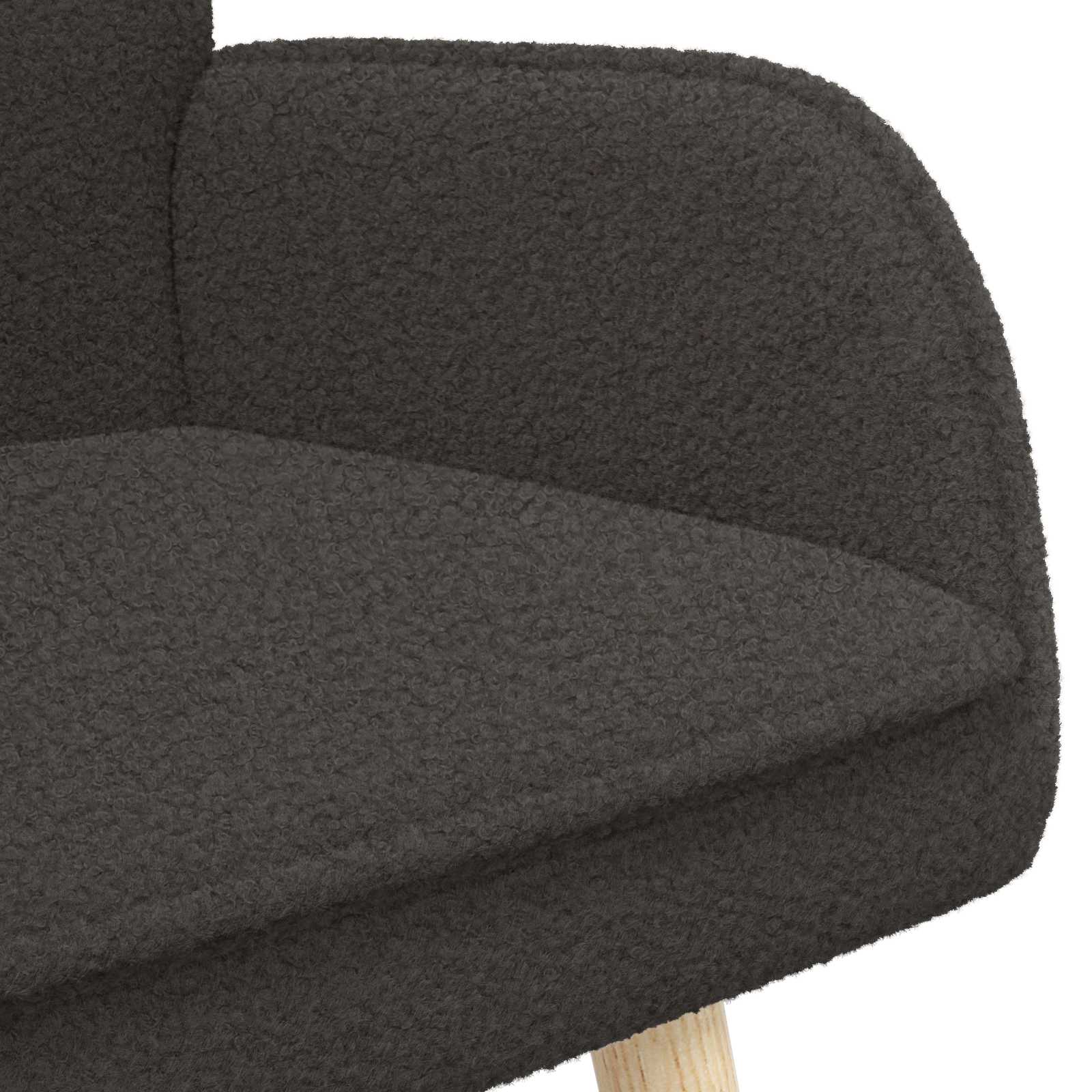 2-Sitzer Sofa Hellgrau 115 x 61 x 87 cm Bouclé