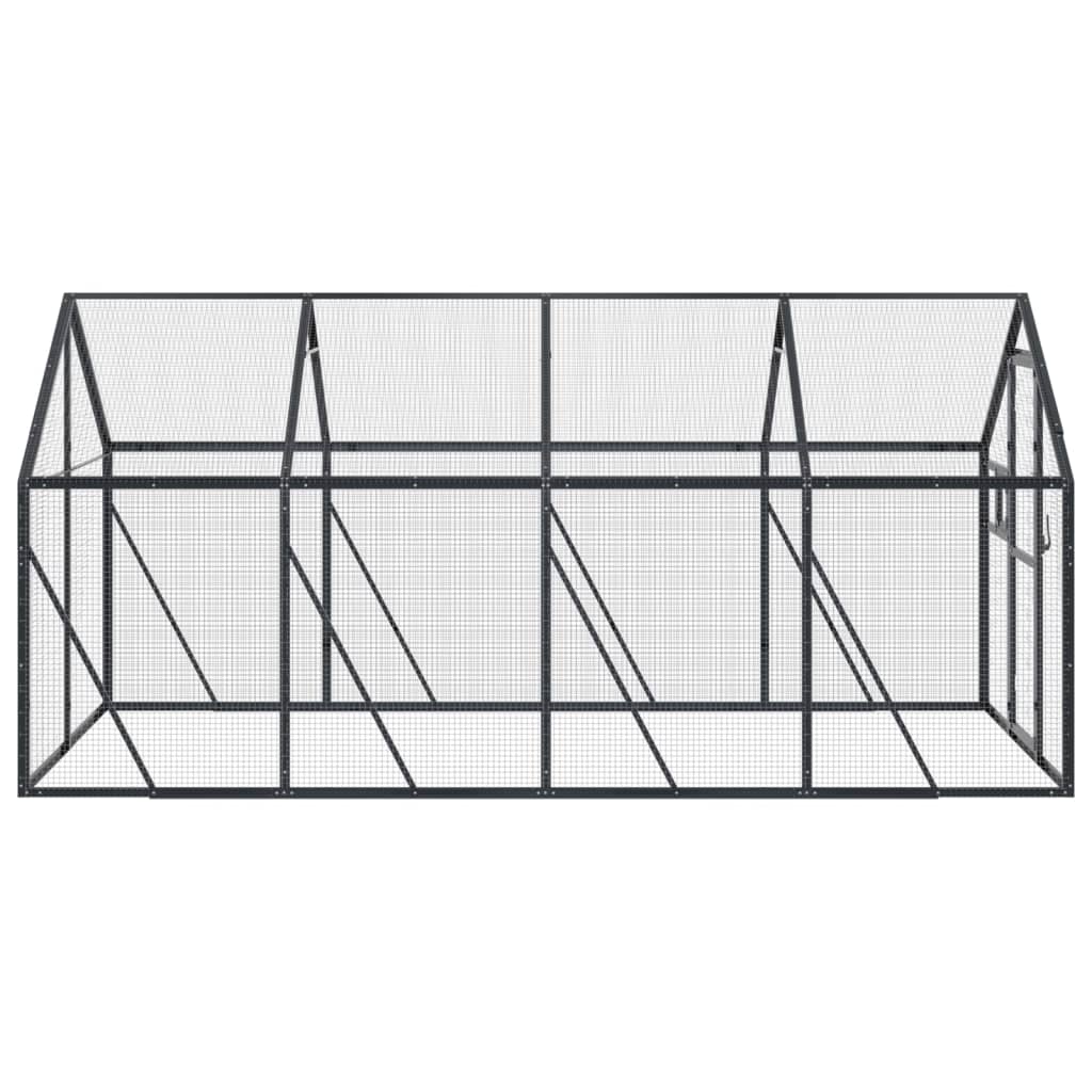 Voliere Anthrazit 179x100x185 cm Aluminium